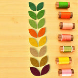 Felt Leaves: Multi-Color Wool Die Cuts, DIY Craft Supplies