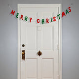 Wool Felt Merry Christmas Garland: Holiday Home Decor, 5 Feet
