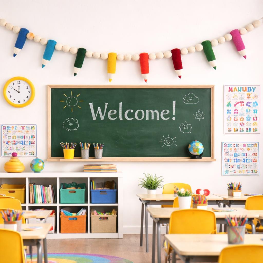 Pencil Felt Garland, Classroom Decor, Back to School Garland, Teacher Classroom Decoration, School Bulletin Board Decor, Kids Room Banner