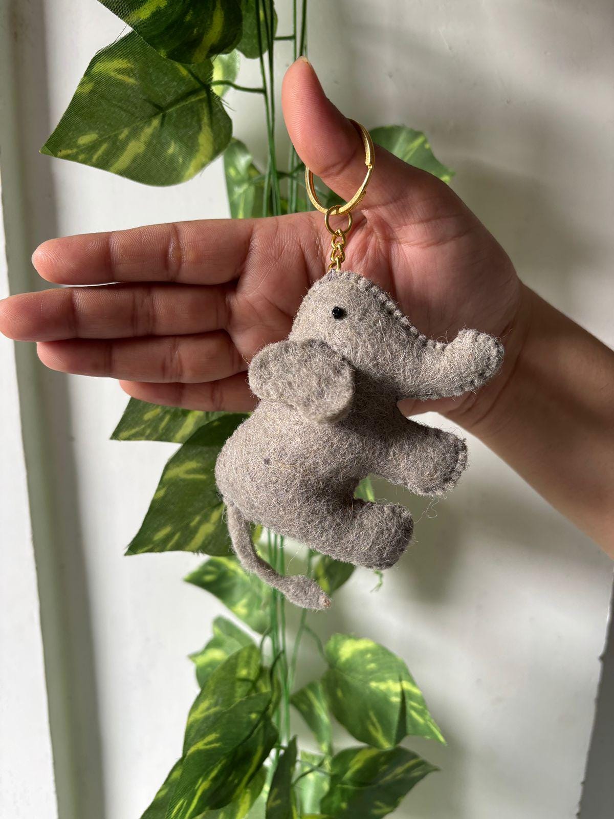 Safari Animal Felt Keychain – Handmade Plush Bag Charm