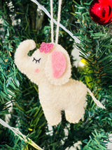 My First Christmas Ornament – Felt Elephant Decoration, Baby Christmas Keepsake, Holiday Tree Decor