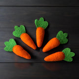 Felt Wool Easter Carrots: Handmade Holiday Bowl Fillers