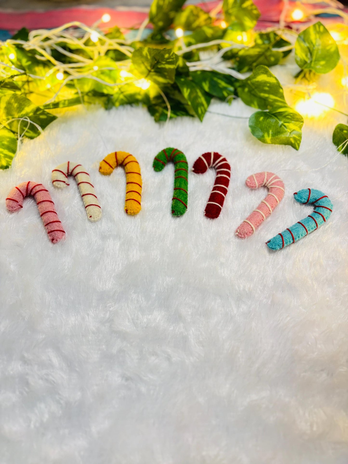 Christmas Candy Cane Hanging Ornaments, Felt Christmas Charm, Candy Charms, Christmas Gifts, Holiday Christmas Candy Decor, Xmas Candy Charm