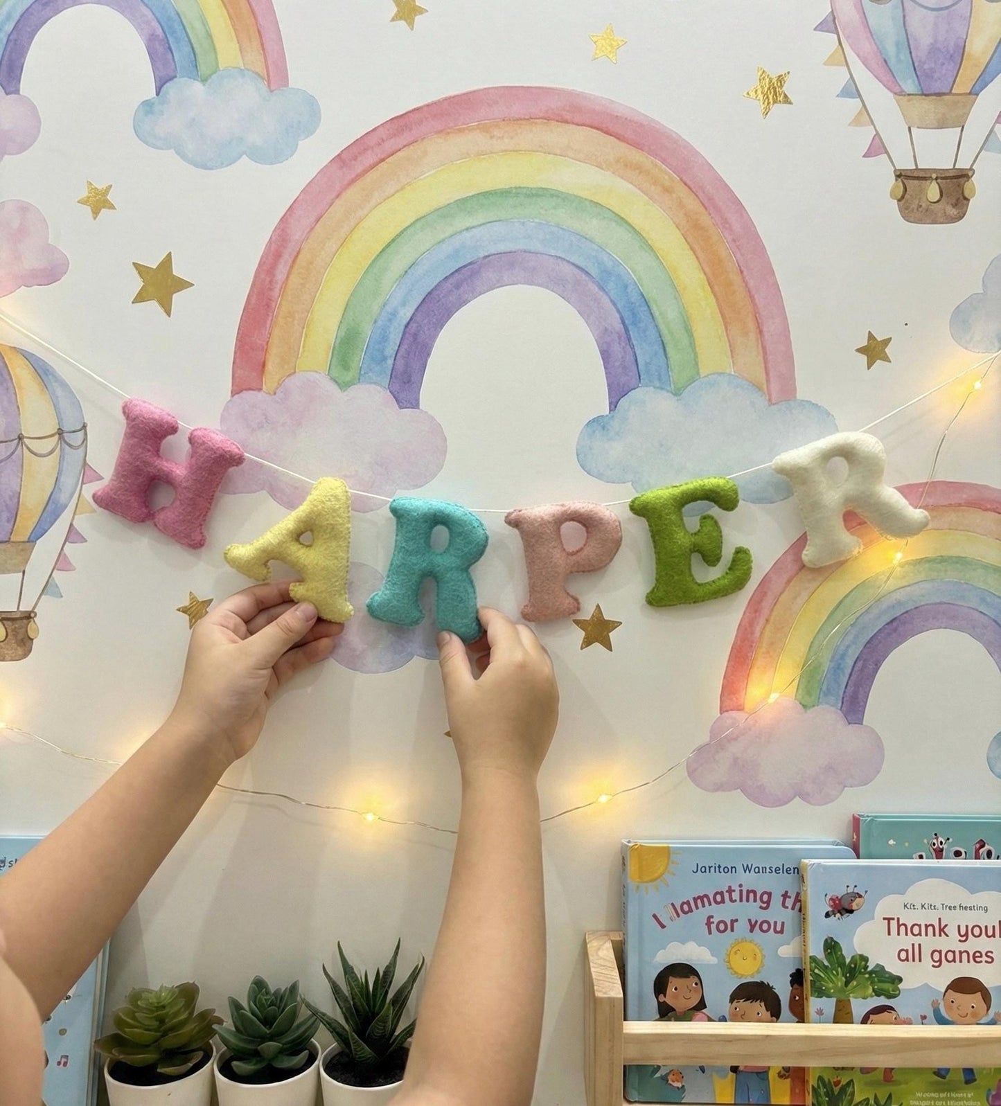 Custom Felt Name Banner,  Felt Letter Banner, Nursery Name Sign, Baby Name Garland