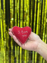 Handmade Felt Heart Ornament: Valentine's Day Decor Gift