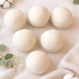 Handmade Wool Felt Dryer Balls, Natural Sheep Wool Laundry Softener Alternative