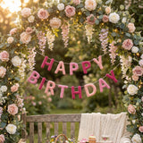 Happy Birthday Banner Garland : Handmade Felt  Kids & Nursery Decor