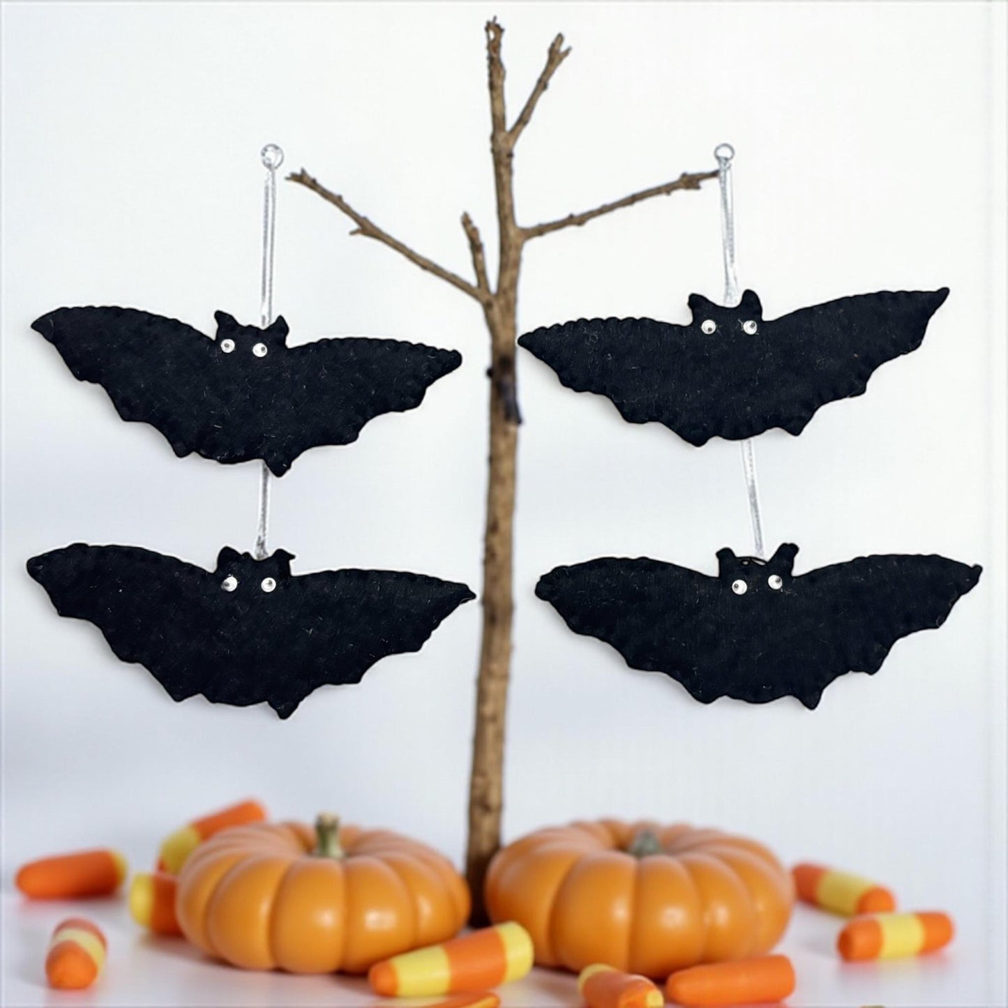 Halloween Bats – Halloween Felt Bat Ornaments, Hanging Bats For Garland, Halloween Tree Ornament, Bowl Fillers, Halloween Filz Decor