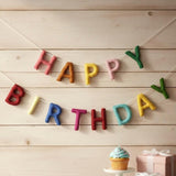 Happy Birthday Banner Garland : Handmade Felt  Kids & Nursery Decor