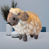 Wool Felt Sheep Wall Hanging Handmade Nursery Farmhouse Decor