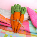Handmade Wool Felt Easter Carrots: Spring Bowl Fillers
