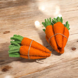 Handmade Wool Felt Easter Carrots: Spring Bowl Fillers