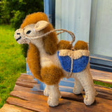 Wool Felt Camel Wall Hanging Handmade Boho Nursery Home Decor