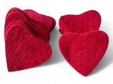 Soft Wool Felt Heart Shapes for Crafting Garlands, Cushions, and Ornaments