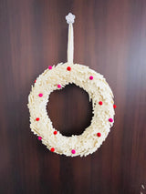Handmade Wool Felt Christmas Wreath with Red Berries