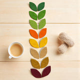 Felt Leaves: Multi-Color Wool Die Cuts, DIY Craft Supplies