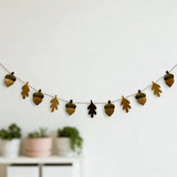 Autumn Fall Leaf and Acorn Garland, Wool Felt Autumn Leaves and Acorns Fall Decor Garland and Bunting, Thanksgiving  and Gifts for Halloween