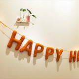 Felt Halloween Garland, Wool Decor, Spooky Season Hanging