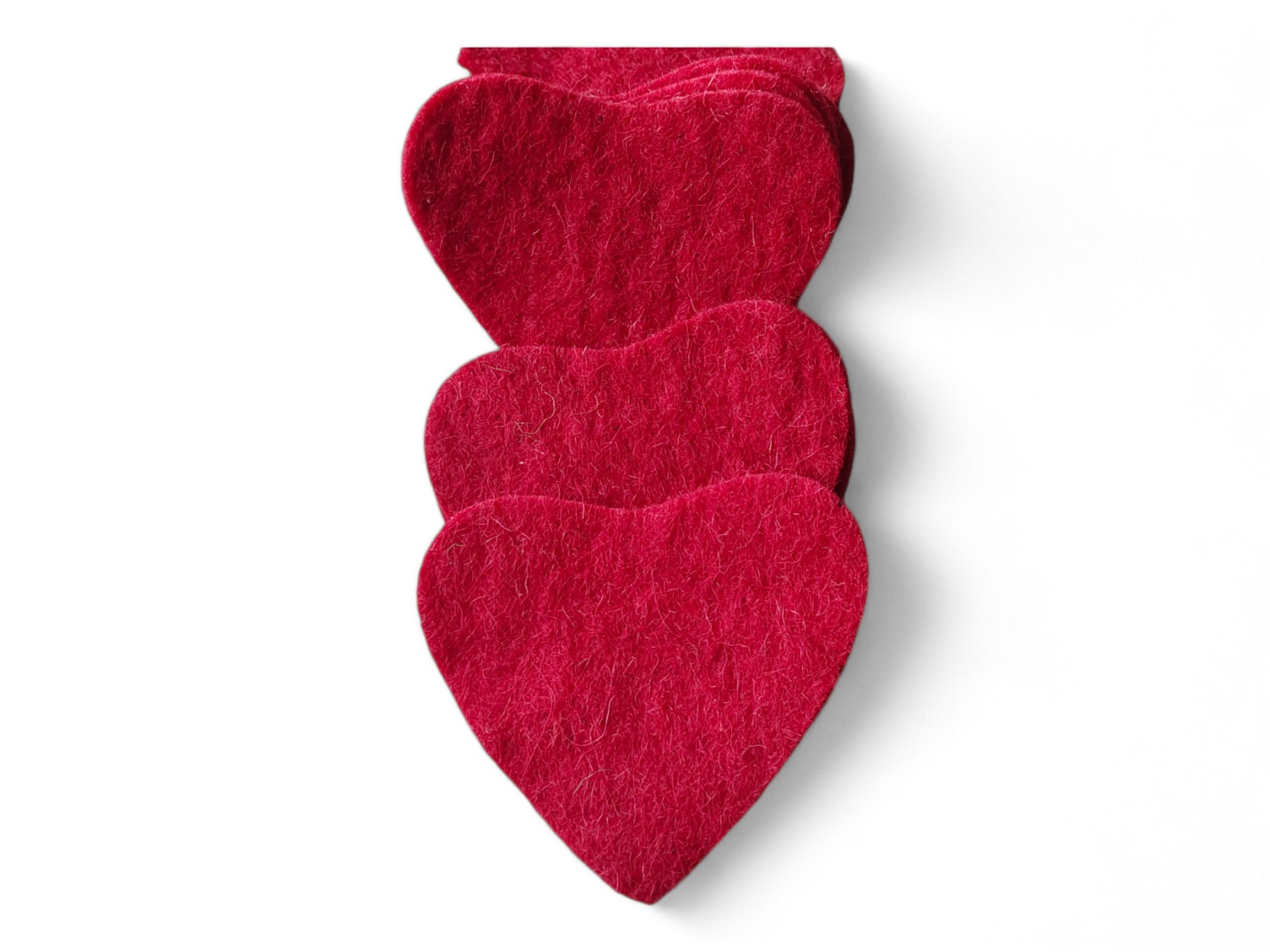 Soft Wool Felt Heart Shapes for Crafting Garlands, Cushions, and Ornaments