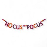 Wool Felt Hocus Pocus Halloween Garland: Pink, Purple, Orange