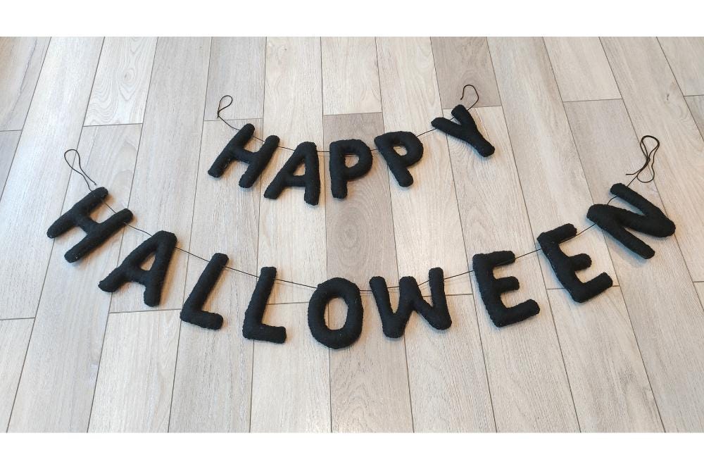 Custom Wool Felt Garland: Personalized Bunting Decor