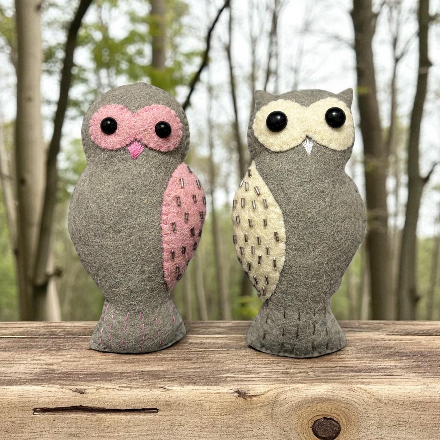 Wool Felt Owl Tree Ornament | Baby’s First Christmas Decoration | Woodland Animal Gift