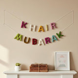Khair Mubarak Garland | Handmade Wool Felt Ramadan & Eid Decor