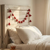 Wool Felt Handmade Heart Garland | Valentine’s Day Decor | Wedding & Anniversary Decoration | Romantic Bedroom Wall Decor | Couple Gift