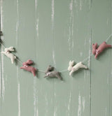 Wool Felt Bunny Garland – Handmade Easter Rabbit Decor – Spring Nursery Banner – Easter Home Decoration – Soft Felt Bunny Gift