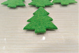 Handmade Wool Felt Christmas Tree Die Cuts: DIY Garland Ornaments, Pack of 5