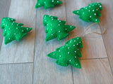 Handmade Wool Felt Christmas Tree Ornament: Green Holiday Decor