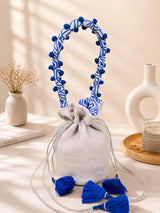 Boho Tassel Bucket Bag | Handmade Cotton Drawstring Shoulder Bag for Women